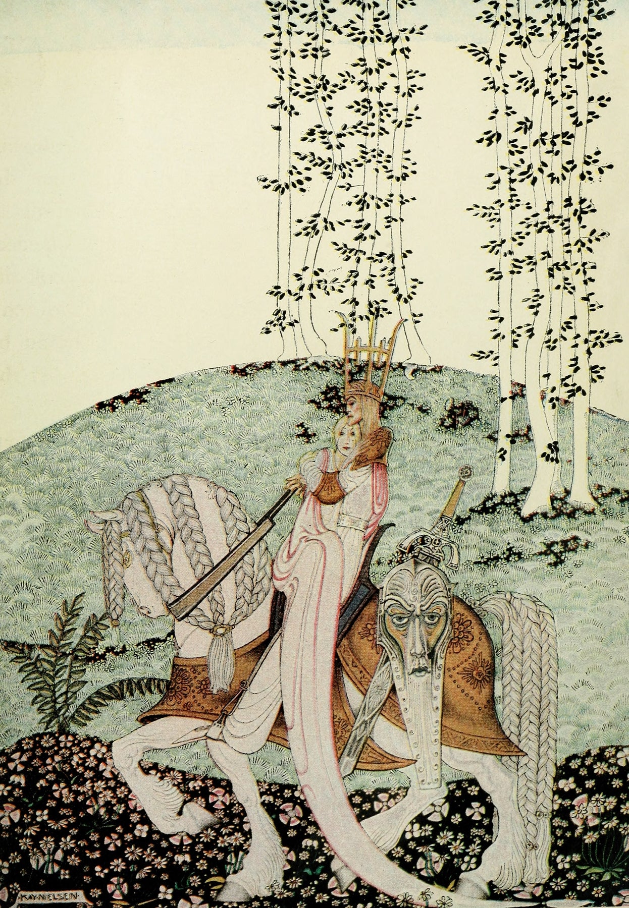 East of the sun and west of the moon pl 10 (1922) by Kay Rasmus Nielsen