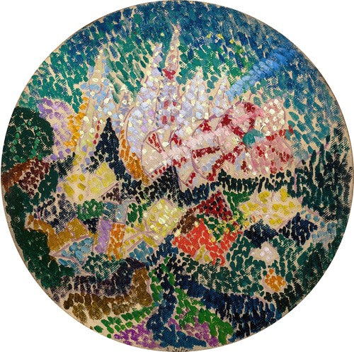 Pointillist Abstraction (Flowers) (circa 1913-14) by Joseph Stella