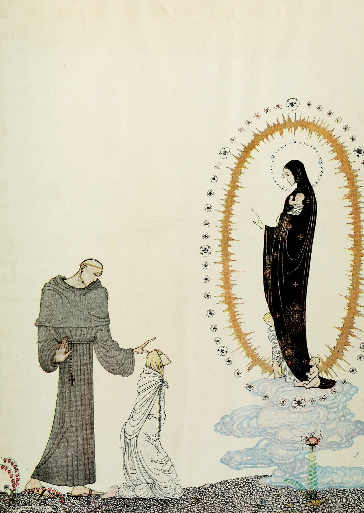 East of the sun and west of the moon pl 11 (1922) by Kay Rasmus Nielsen