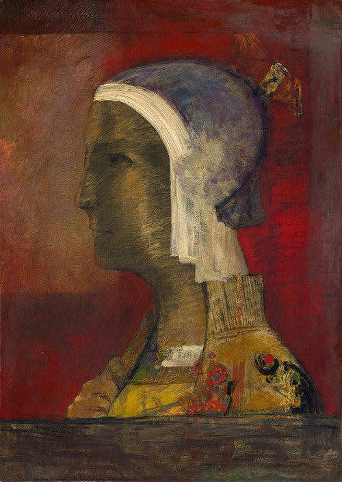 Symbolic Head (c. 1890) by Odilon Redon