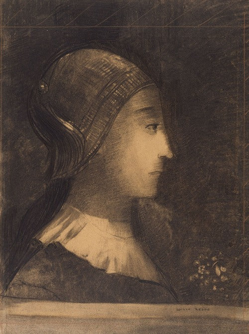 Profil de femme à droite by Odilon Redon