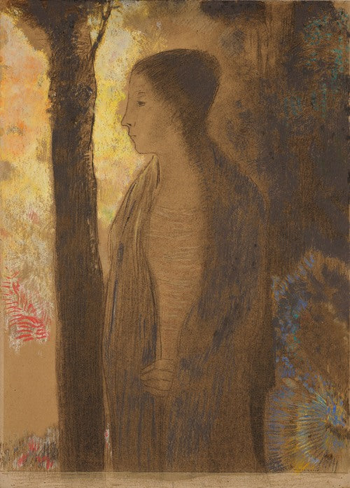 Figure devant un arbre by Odilon Redon