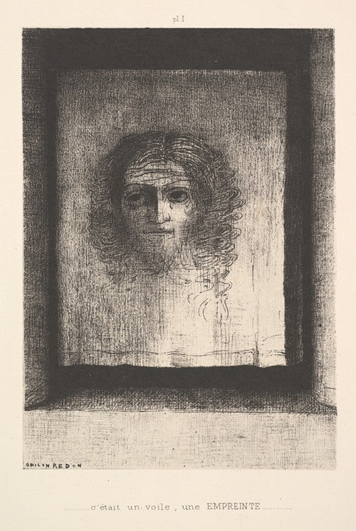A Veil, a Printed Image (1891) by Odilon Redon