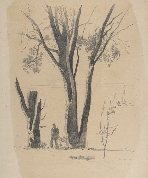 Study of Man between Trees (1860–80) by Odilon Redon