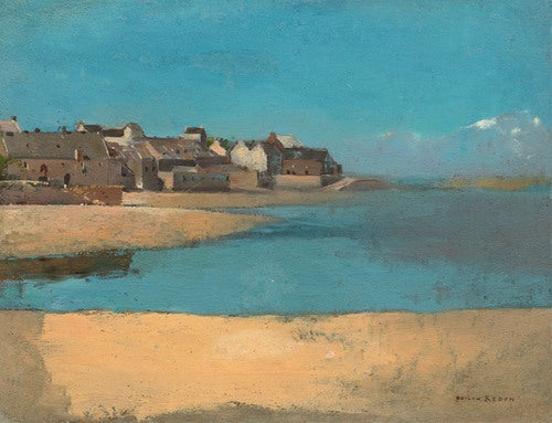 Village by the Sea in Brittany (c. 1880) by Odilon Redon