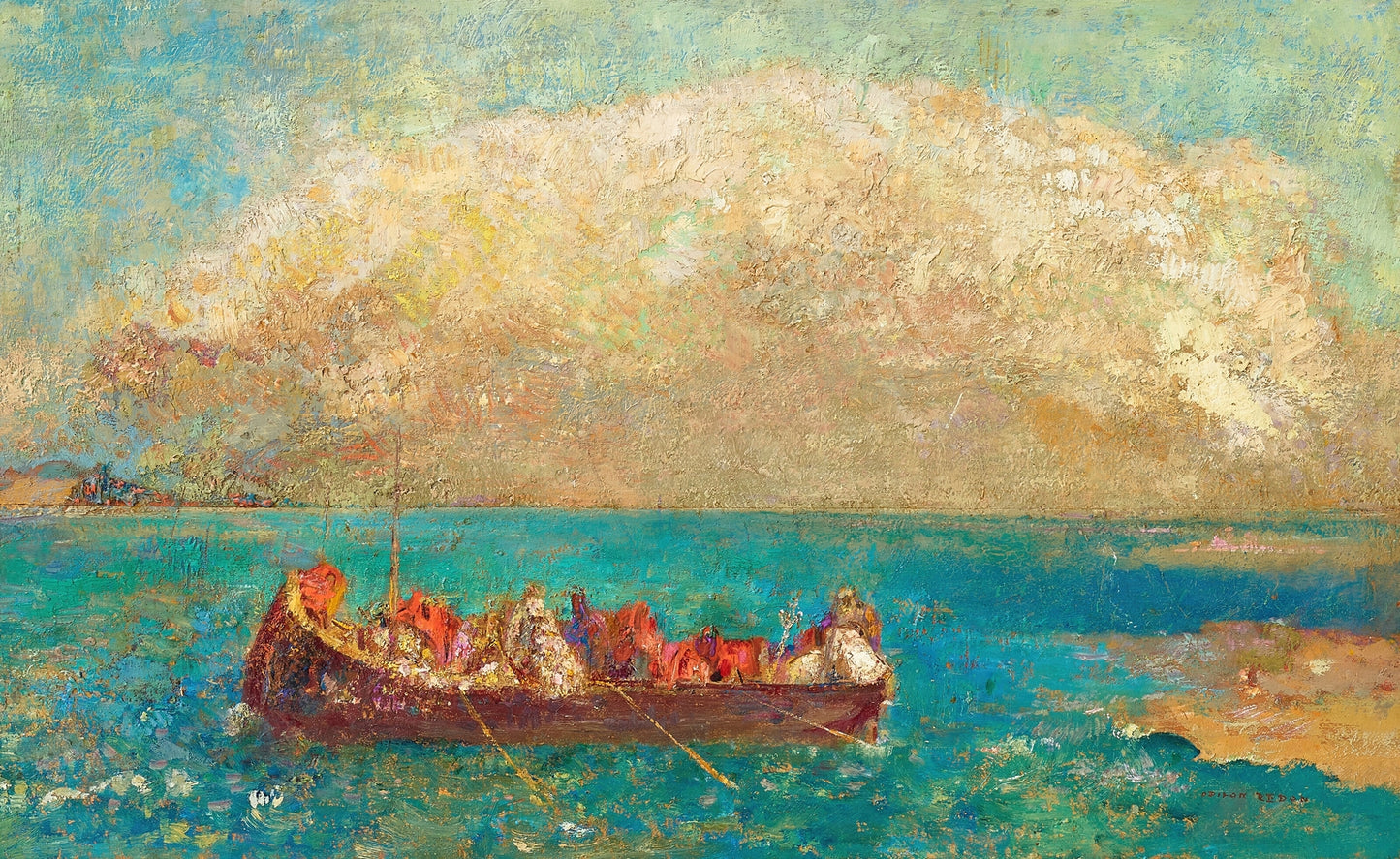 La barque aux âmes inanimées by Odilon Redon
