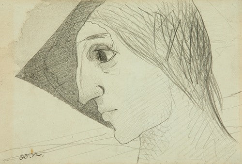 Profil symboliste ou la Folie by Odilon Redon