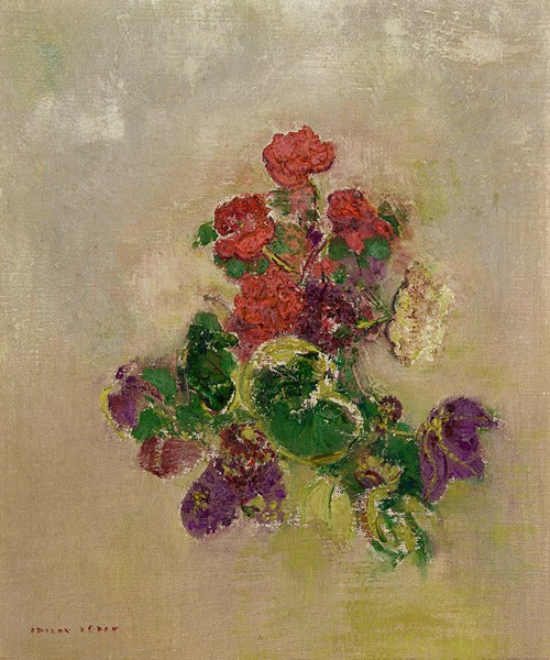 Fleurs sans vase by Odilon Redon