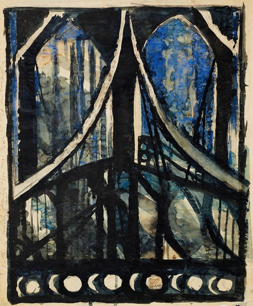 Study of the Brooklyn Bridge (1922) by Joseph Stella