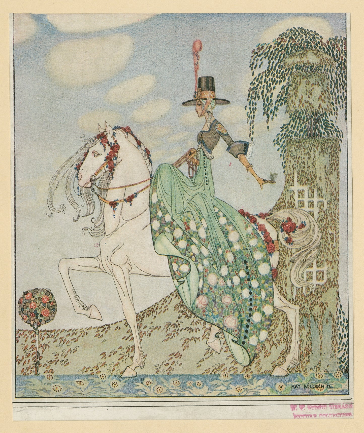 Princess Minon-Minette rides out into the world (1912) by Kay Rasmus Nielsen