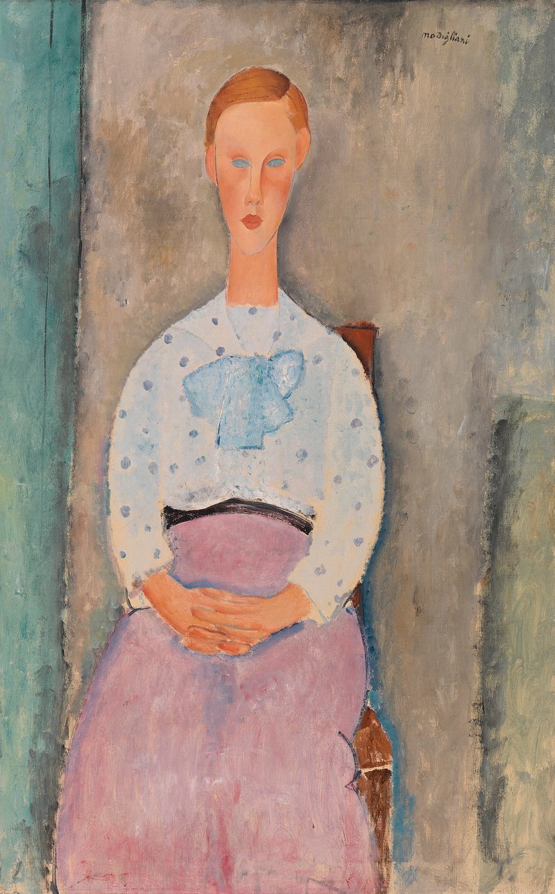 Girl with a Polka-Dot Blouse (Jeune fille au corsage à pois) by Amedeo Modigliani