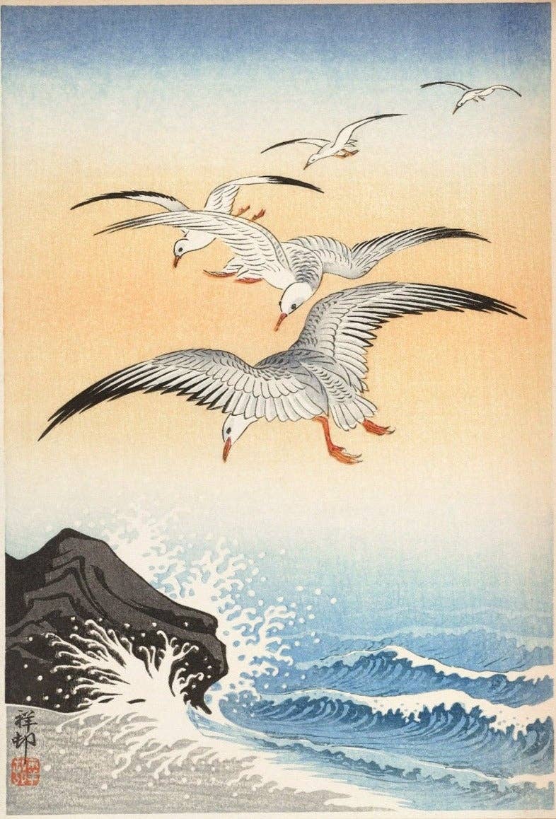Ohara Koson Poster, Japanese Wall Art, Vintage Bird Poster, Retro Art, Birds Wall Art, HIGH Quality Archival Paper Christmas Gift Idea