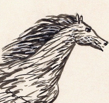 Running horse fine art print | Vintage horse magazine illustration | Animal art | Modern vintage décor | Leo Gestel | Ready to frame & gift