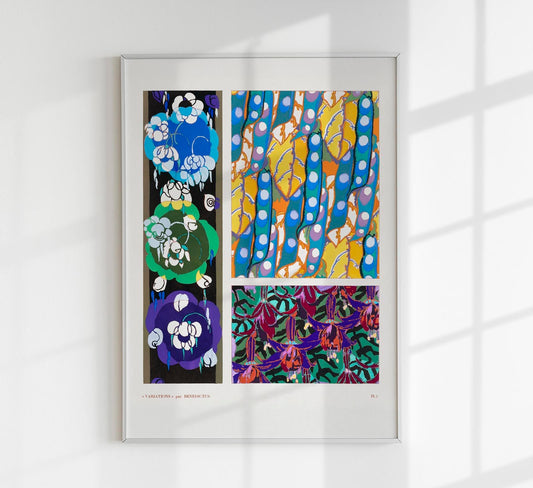 Colorful Vintage Art Deco Pattern, Variation 5 by Édouard Bénédictus