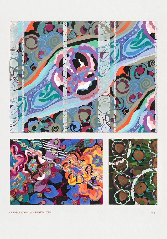 Vintage Art Deco Pattern, Variation 7 by Édouard Bénédictus