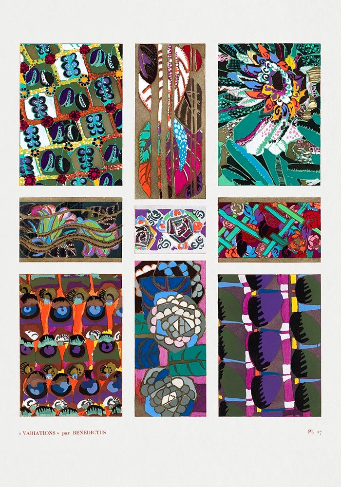 Vintage Art Deco Pattern, Variation 20 by Édouard Bénédictus