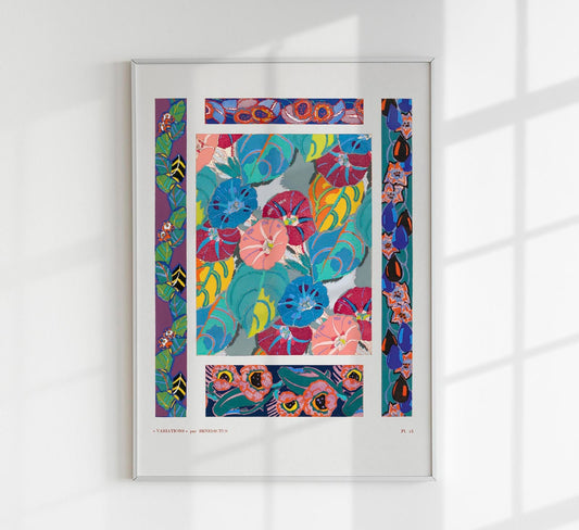 Vintage Floral Art Deco Pattern, Variation 15 by Édouard Bénédictus