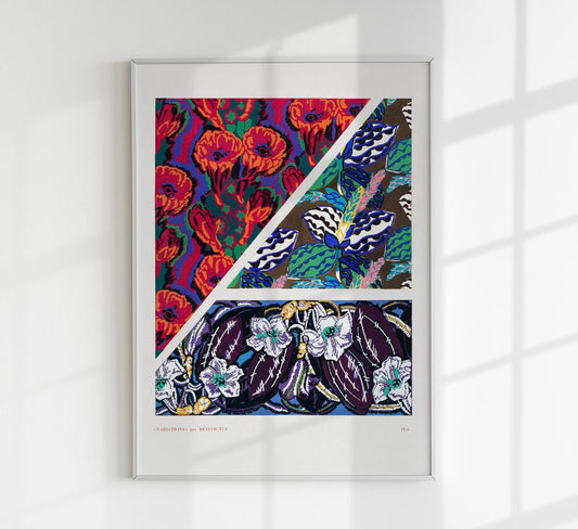 Vintage Geometric Floral Art Deco Pattern, Variation 6 by Édouard Bénédictus