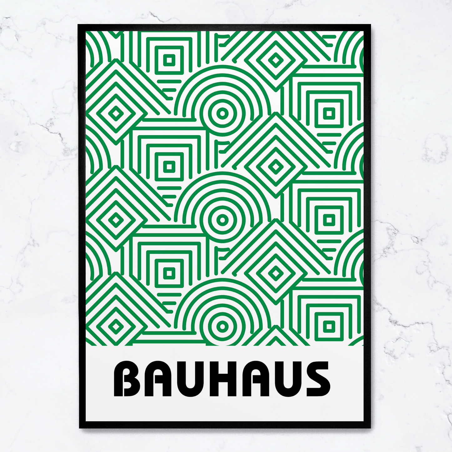Bauhaus Green Pattern