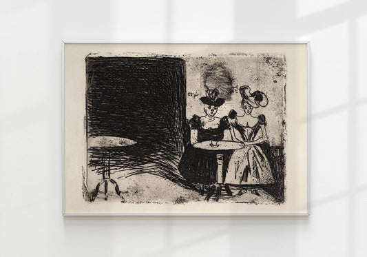 Edvard Munch Night Café Art Poster