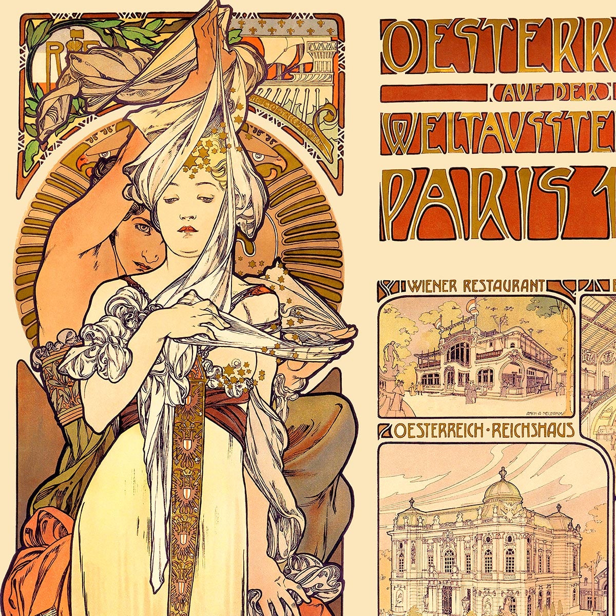 Österreich, Paris by Alphonse Mucha