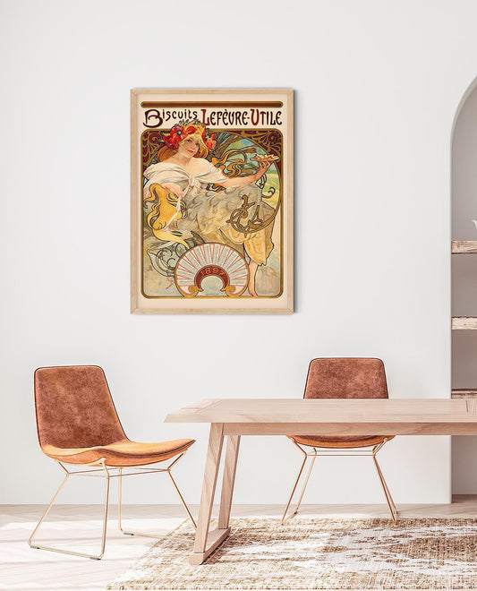 Biscuits Lefèvre Utile by Alphonse Mucha