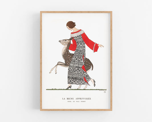 Vintage French Christmas Decor - 1920's Fashion Plate - The Tame Doe