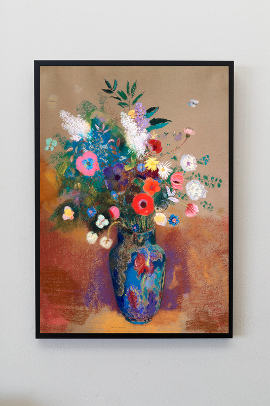 PRINTABLE | Botanical Art, Flower Bouquet, Odilon Redon, Neon Flowers, Oil Painting, Printable Still Life, Digital Download, Print at Home