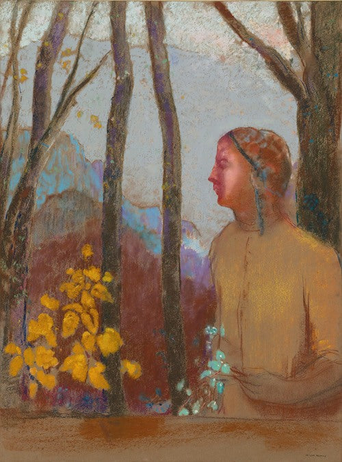 Évocation (Femme À La Montagne)  by Odilon Redon