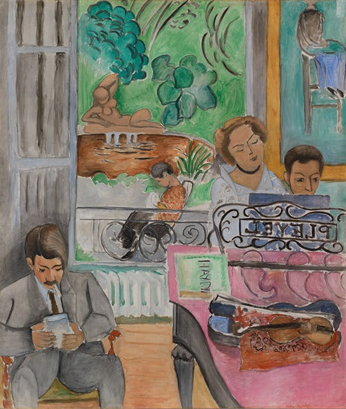 Art Print &quot;La Leçon de musique (1917)&quot; by Henri Matisse (1917)