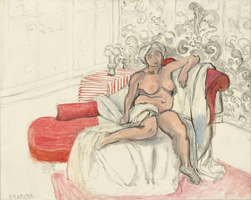 Art Print &quot;Nu sur la chaise longue (1920)&quot; by Henri Matisse (1920)