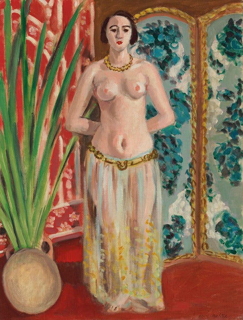 Art Print &quot;Odalisque, mains dans le dos (1923)&quot; by Henri Matisse (1923)