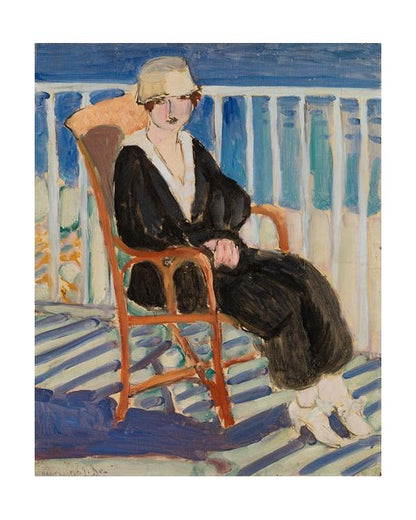 Young Girl on a Balcony over the Ocean (Jeune fille au balcon sur la mer) (1918)