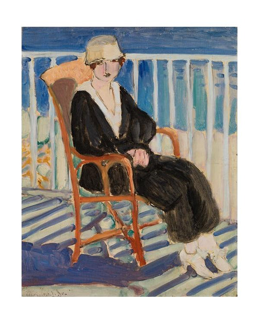 Young Girl on a Balcony over the Ocean (Jeune fille au balcon sur la mer) (1918)