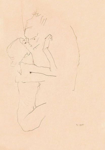 The Kiss by Egon Schiele