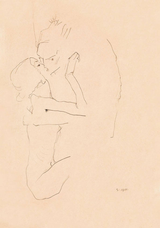 The Kiss by Egon Schiele