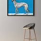 Greyhound (1912) by Moritz Jung - Blue Greyhound Art Print