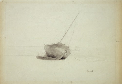 Ship at the beach (ca. 1865 – 1869)  by Odilon Redon