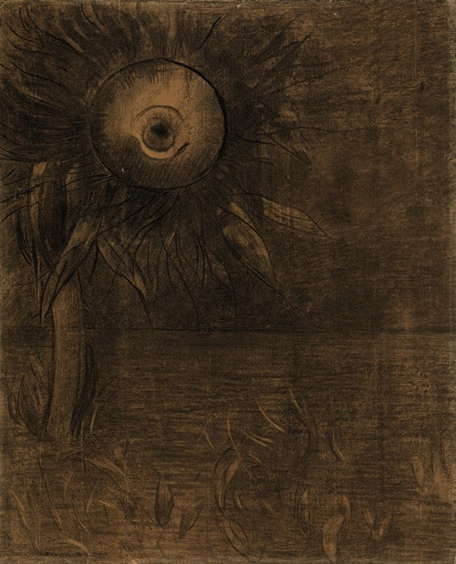 Fleur sur un marécage (1885)  by Odilon Redon