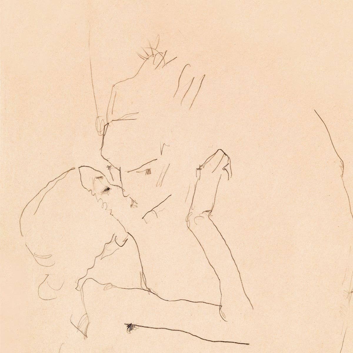 The Kiss by Egon Schiele