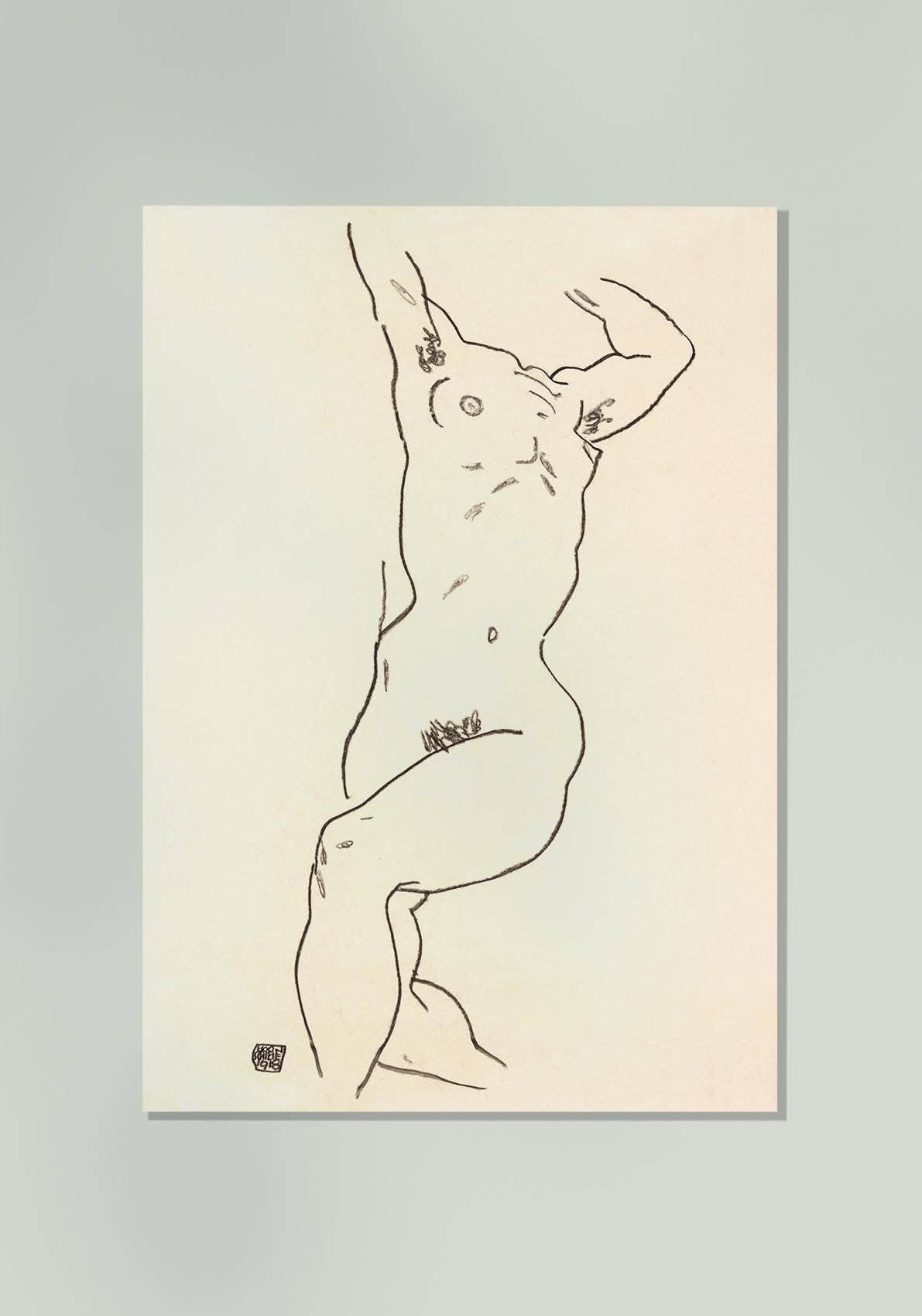 Torso of a Nude by Egon Schiele