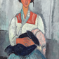 Amedeo Modigliani's Gypsy Woman with Baby (1919) famous painting.