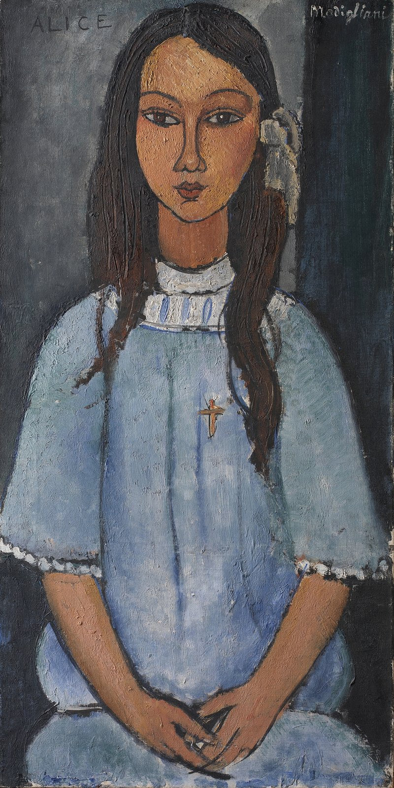 Amedeo Modigliani's Alice (1916-1919) famous painting.