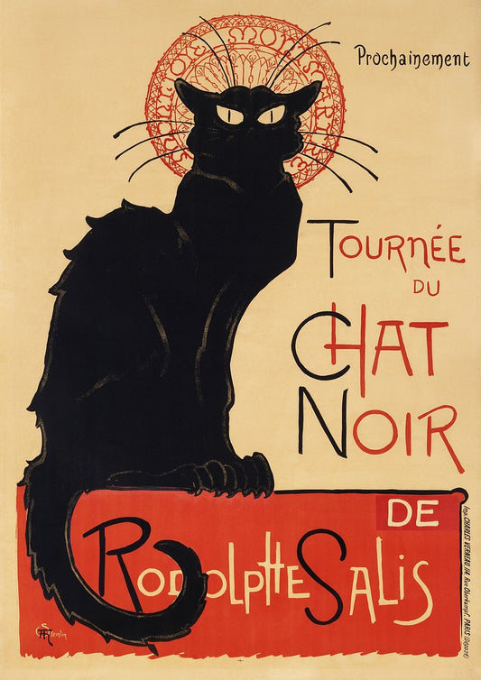 Chat Noir (1896) by Alexandre Steinlen - Digital Download Wall Art