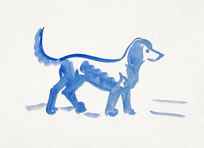 Blue Dog Illustration