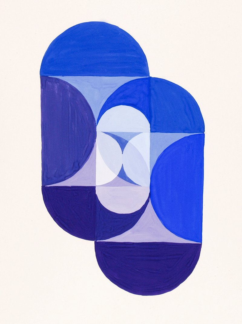 Key Blue, from the series, the Mathematical Basis of the Arts, (ca. 1934)  by Joseph Schillinger