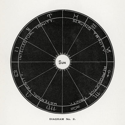 Diagram No.2 Print from Solar Biology by Hiram Erastus Butler