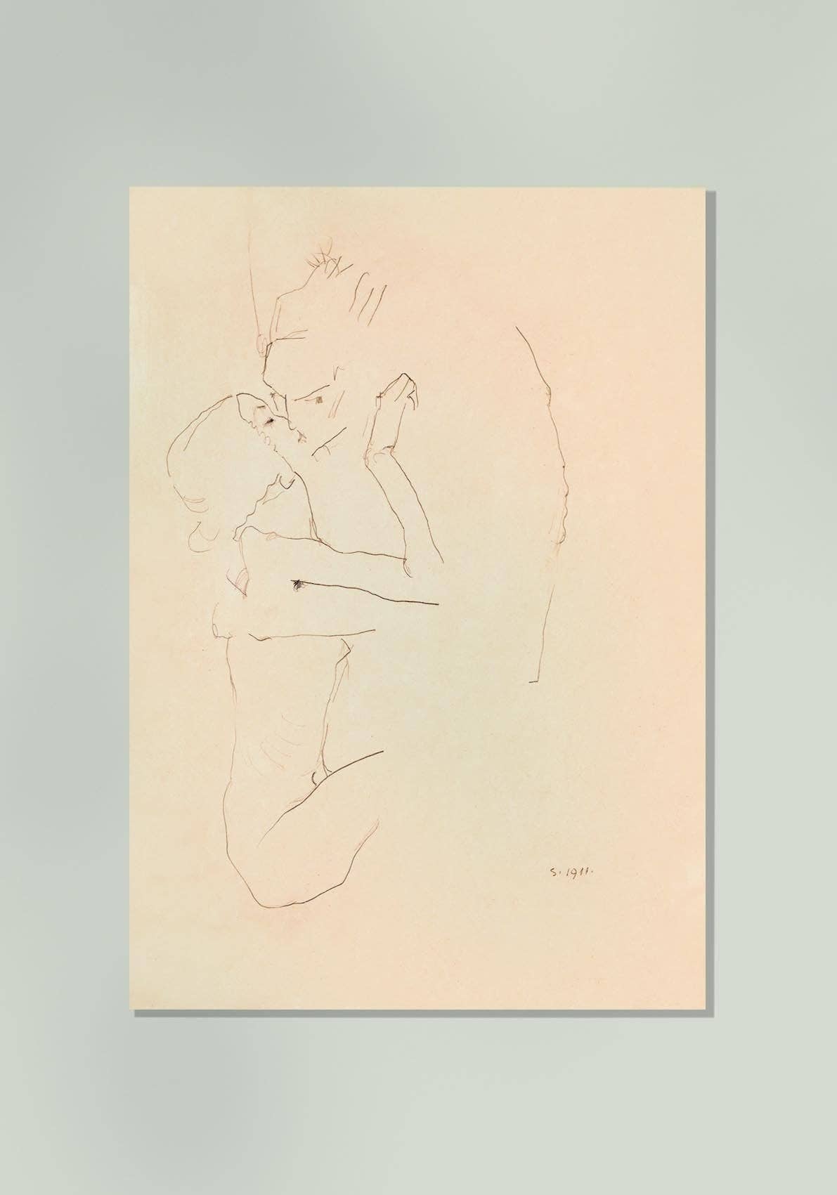 The Kiss by Egon Schiele