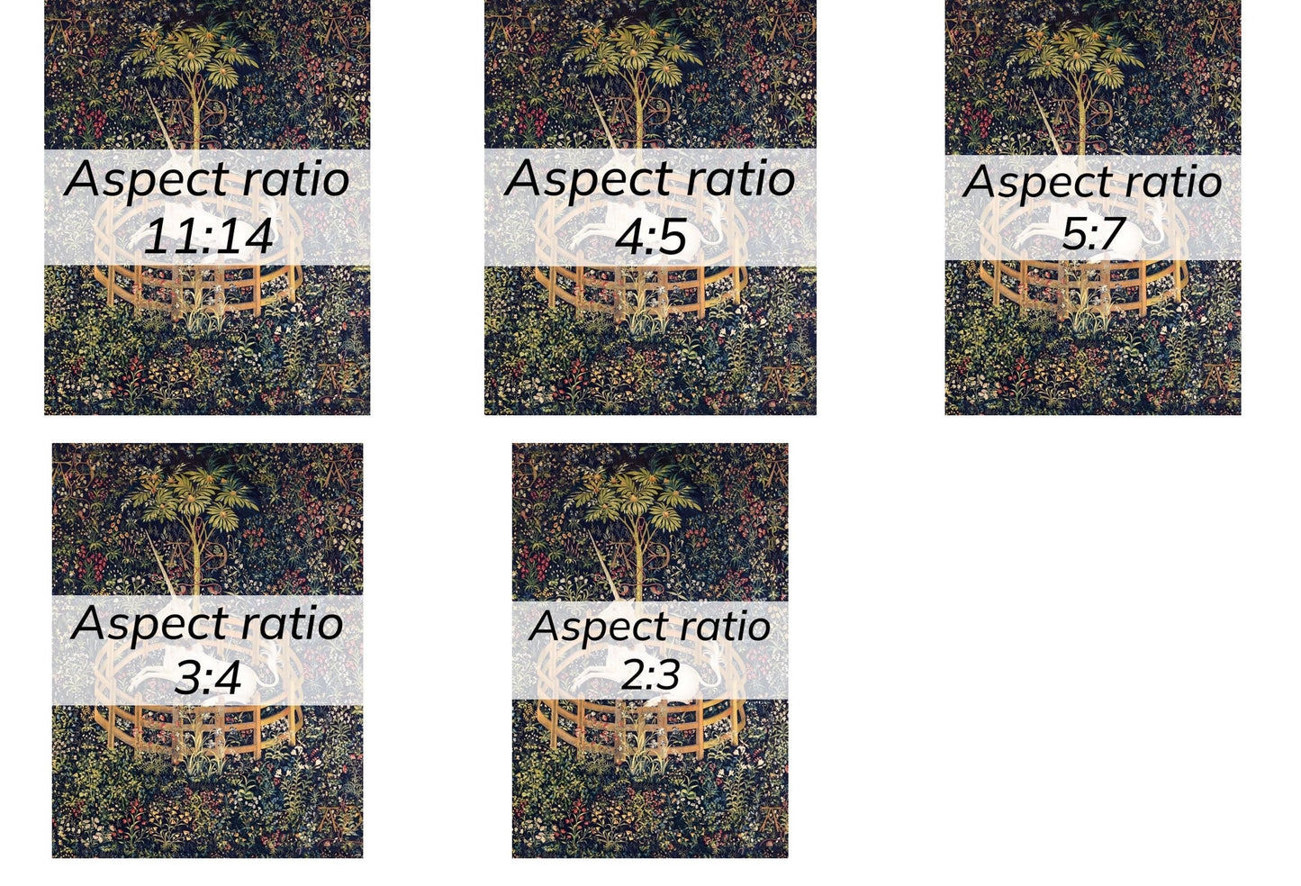 Medieval Unicorn Tapestry Digital Art Printable Instant Download Enchanting Wall Decor for girls room or nursery. renn faire art