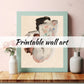 Crouching Nude in Shoes and Black Stockings by Egon Schiele - Digital Download Wall Art - Printable Instant Download